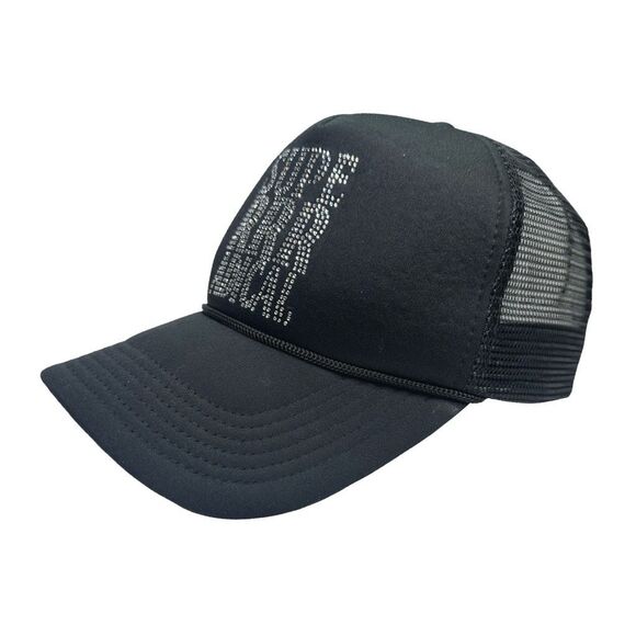 SupeRRRADICAL Mesh Back Rhinestone Trucker Hat - One Size - Picture 3 of 7
